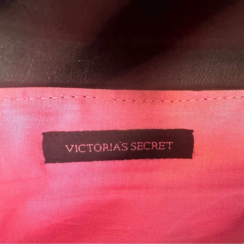 Victoria's Secret Women’s Black Bracelet Clutch Wristlet With Pink Lining